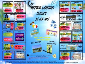 espace loisirs juillet 2026